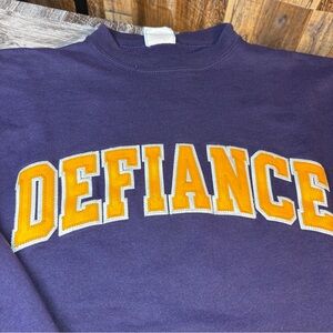 Champion Purple Athletic Sweatshirt vintage defiance